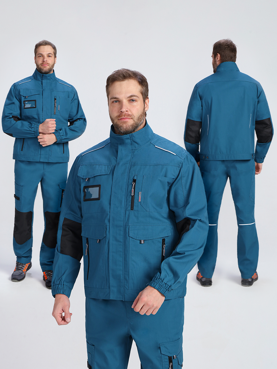 Куртка ProfLineSpecialist (тк.РипСтоп,240), циан/черный 2 Куртка ProfLineSpecialist (тк.РипСтоп,240), циан/черный 2